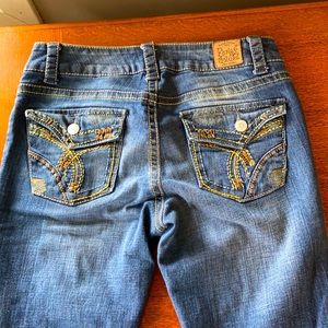 Paris Blues low rise, flares, Sz 7, Inseam 37